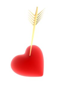 Heart And Arrow Royalty Free Stock Images
