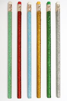 Set Of Celebratory Color Pencils With A Colour Covering Stock Photography Set Of Celebratory Color Pencils With A Colour Covering Stock Photography