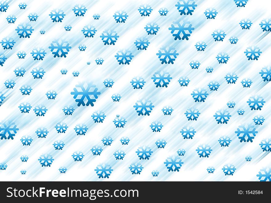 Snowflake background generated by the computer. Snowflake background generated by the computer
