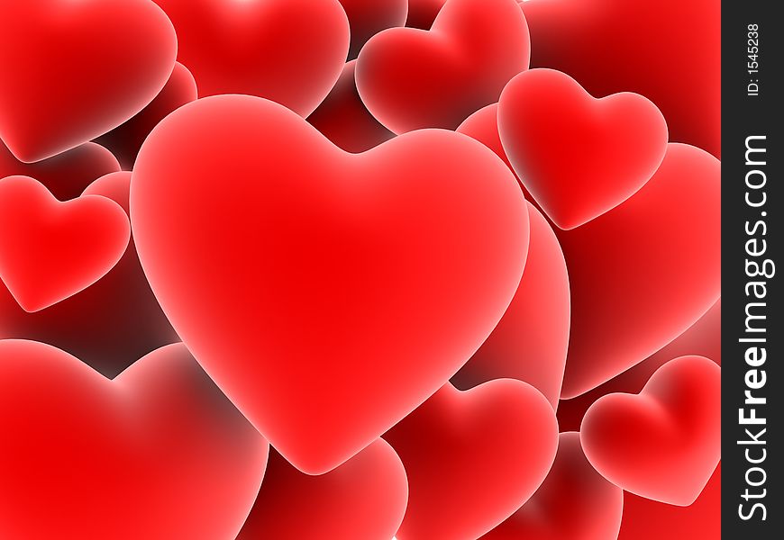 Red hearts