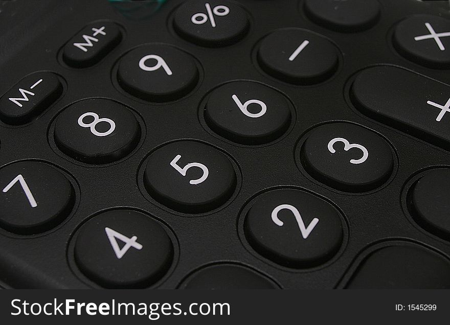 Close up of Calculator keys