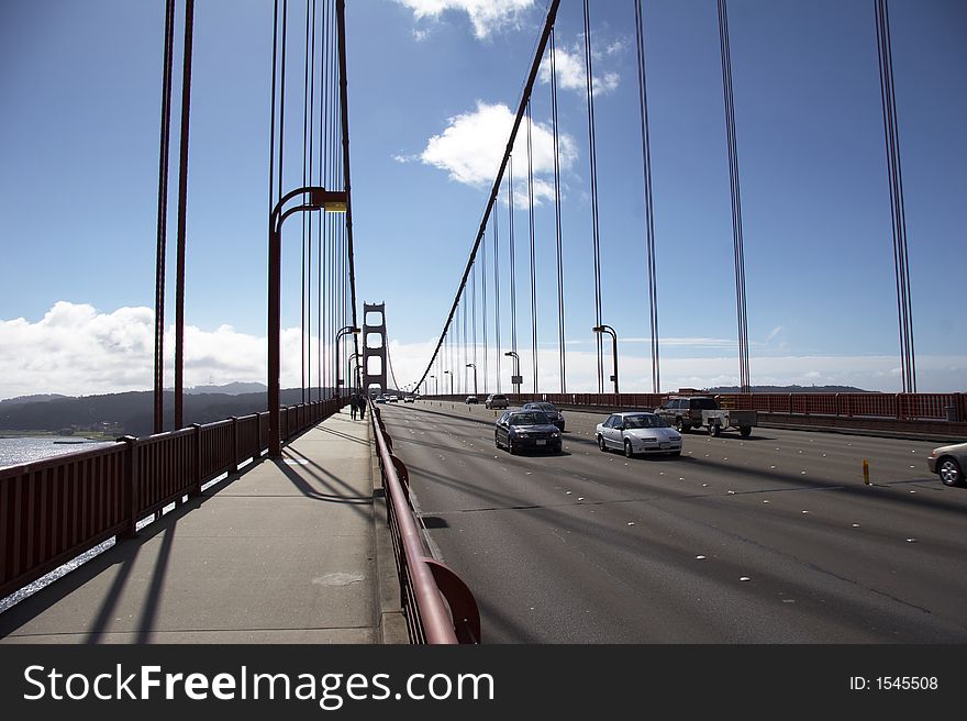 Traffic on Golden Gate Bridge