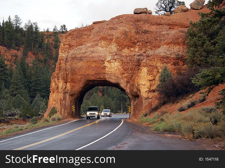 Tunnel to Bryce Canyon National Park - landscape format