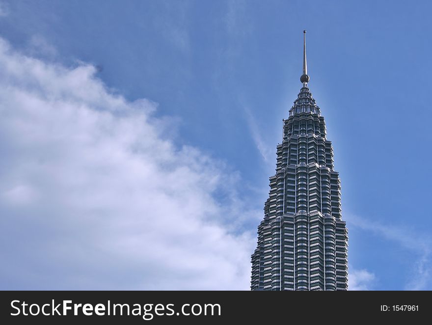 The famous Kuala Lumpur Convention Center tower. The famous Kuala Lumpur Convention Center tower
