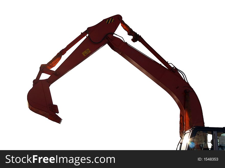 Hand and dipper of a building grapple dredger, Isolated (look similar images in my portfolio). Hand and dipper of a building grapple dredger, Isolated (look similar images in my portfolio)
