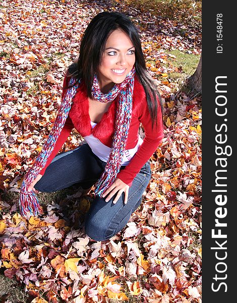 Sexy Woman In Fall fashion Outdoors
Model to use in advertising.