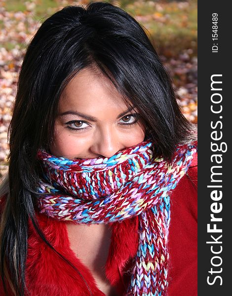 Woman In Fall fashion Outdoors Model to use in advertising. Woman In Fall fashion Outdoors Model to use in advertising.