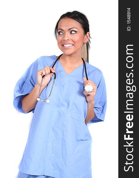 Cute Female Nurse, Doctor, Medical Worker for any generic medical setting