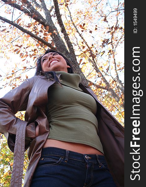 Woman In Fall fashion Outdoors Model to use in advertising. Woman In Fall fashion Outdoors Model to use in advertising.