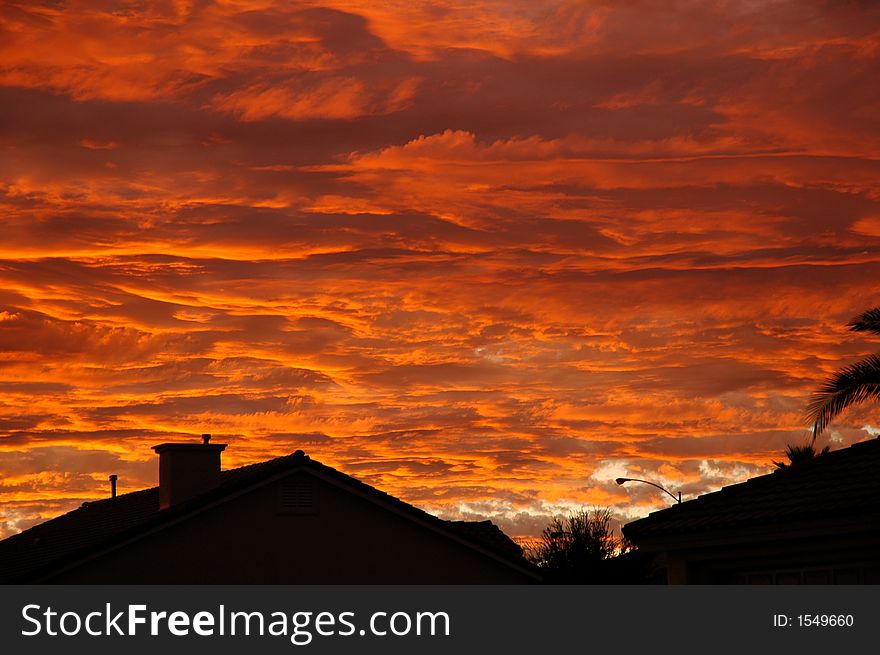 Las Vegas Sunset during West Coast forest fires. Las Vegas Sunset during West Coast forest fires