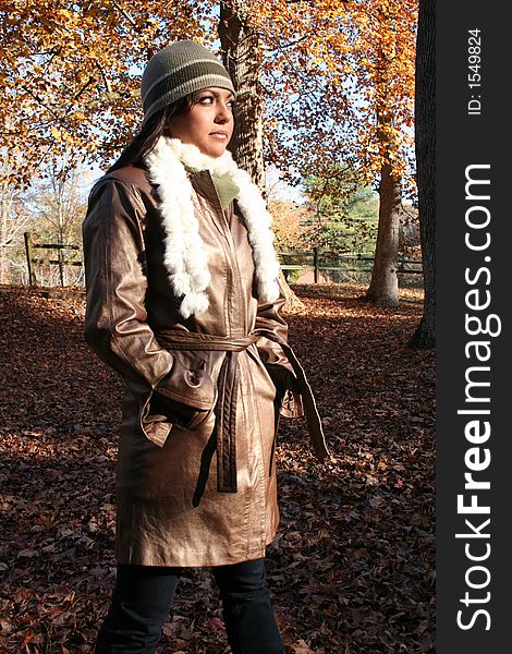 Sexy Woman In Fall fashion Outdoors
Model to use in advertising.