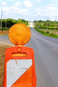Traffic Cone Flasher Royalty Free Stock Photo Traffic Cone Flasher Royalty Free Stock Photo