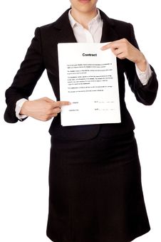 Features Of The Contract Stock Photo