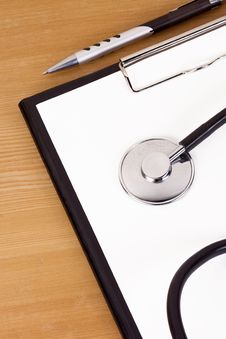 Black Stethoscope And Paper Royalty Free Stock Image Black Stethoscope And Paper Royalty Free Stock Image
