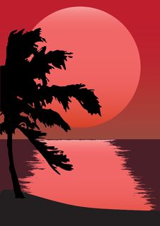 Red Sunset Royalty Free Stock Image