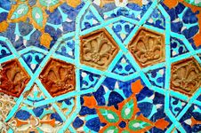 Fragment Of Tiled Wall With Mosaic Royalty Free Stock Image