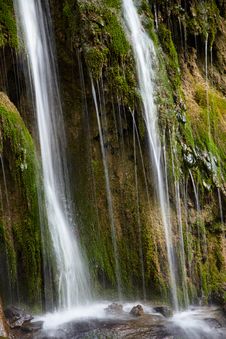 Waterfall On A Spring Royalty Free Stock Image Waterfall On A Spring Royalty Free Stock Image