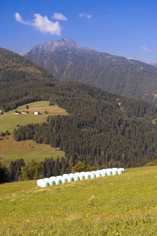 Mountain Valley In Austrian Alps In Summer Stock Images