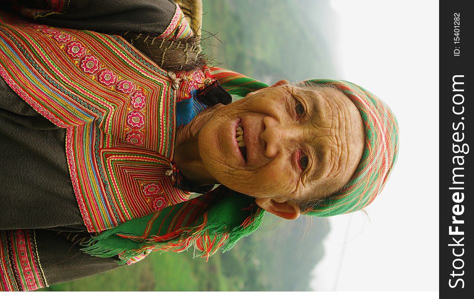 Hmong Flowered Grandmother