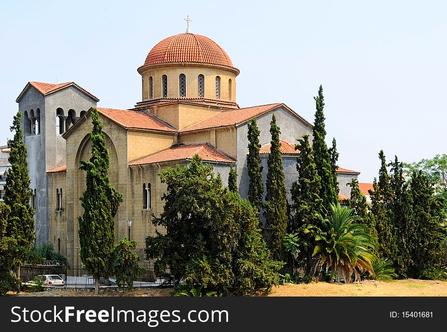 Christian orthodox church in Athens, Greece. Christian orthodox church in Athens, Greece