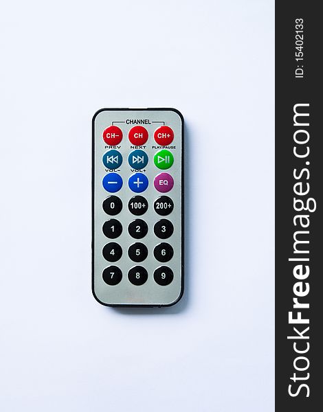 Mini remote control and white background