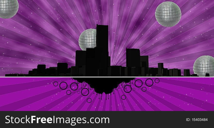 Party Flyer Music Illustration, Lounge Music. Party Flyer Music Illustration, Lounge Music