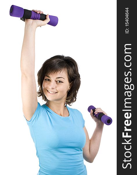 Beautiful young woman working out. Beautiful young woman working out