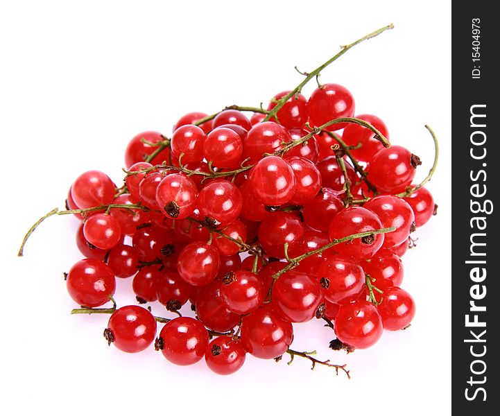 Red Currant: a stack of fruit on white background