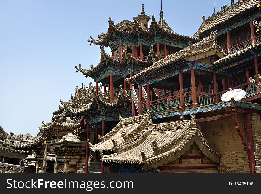 China temple ï¼ŒNingxiaã€‚The temple built in the Ming Dynastyã€‚. China temple ï¼ŒNingxiaã€‚The temple built in the Ming Dynastyã€‚