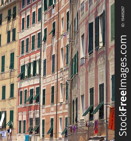 A italian windows in camogli