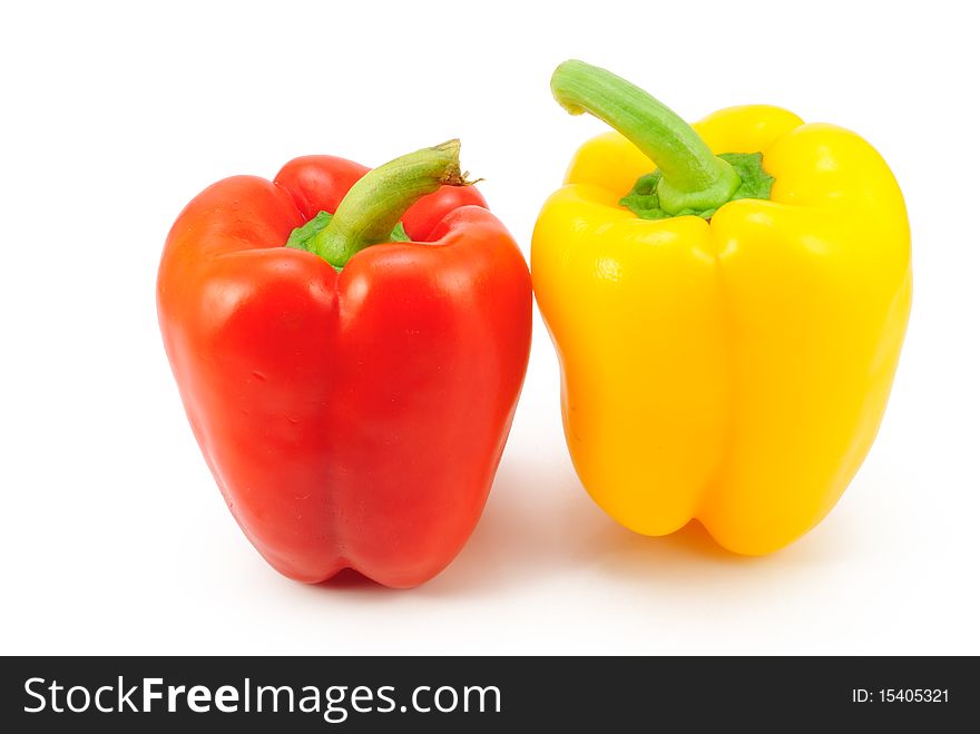 Bulgarian pepper on a white background