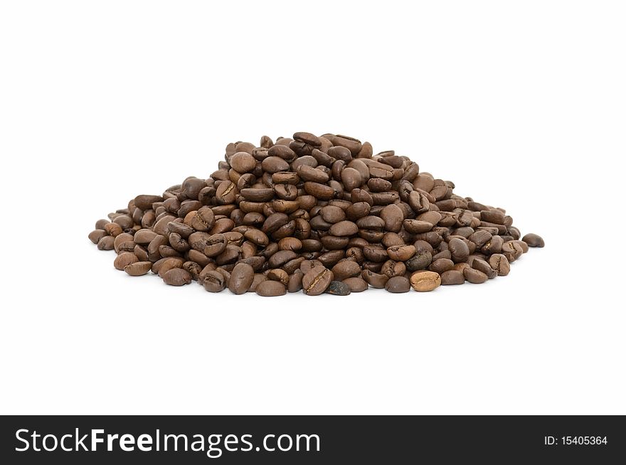 Very cool coffee harvest on white background
