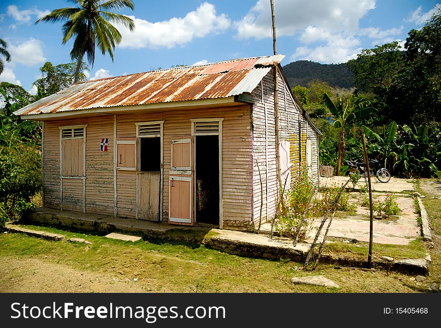 Classical caribbean wooden house. Dominican Republic. Classical caribbean wooden house. Dominican Republic.