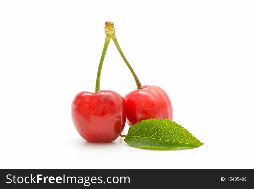 Cherries With Leaf