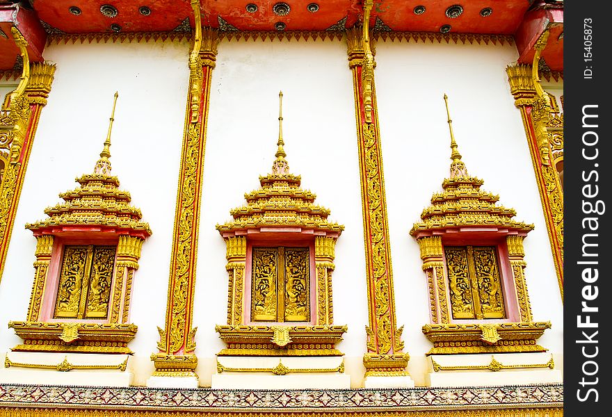 Thai style church window