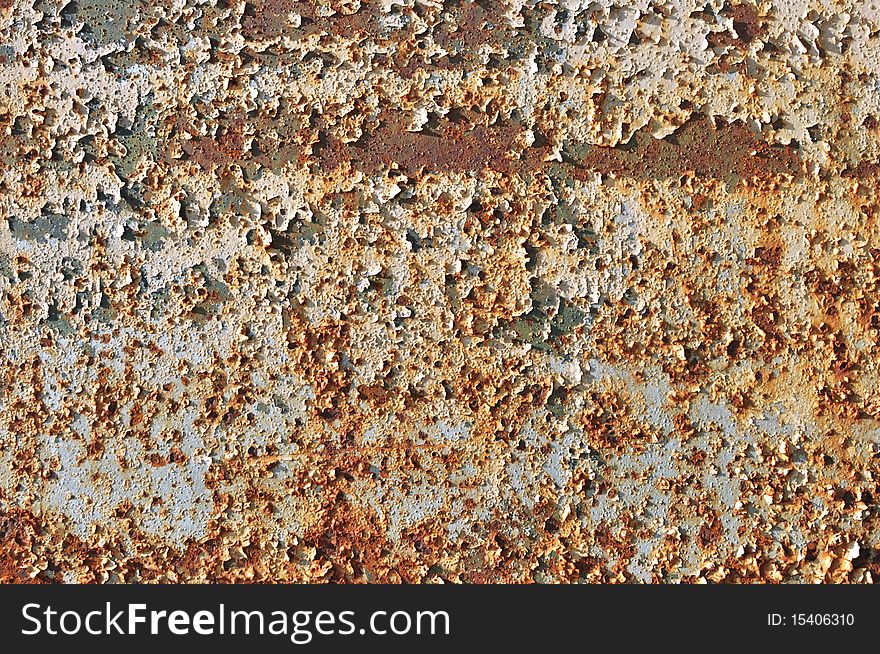 Metall rust on background, with traces of a paint. Metall rust on background, with traces of a paint