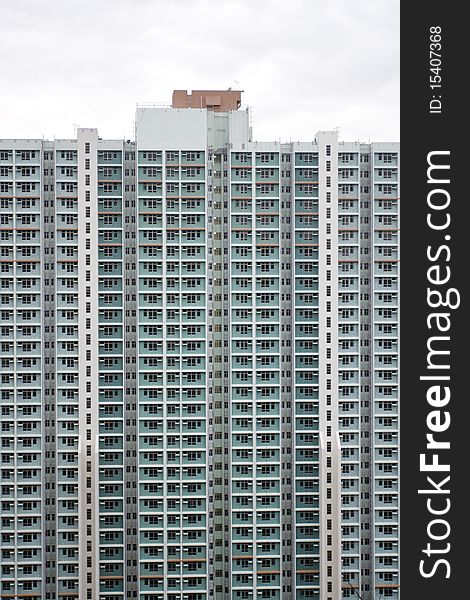 Overcrowding block of flats in asia