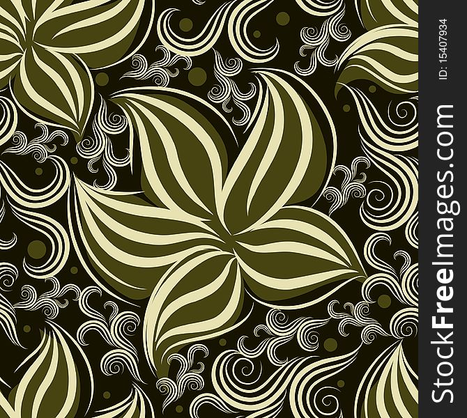 Seamless vintage floral pattern (from my big Seamless pattern collection)