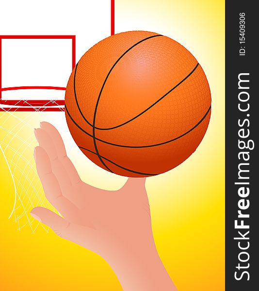 Basketball,  illustration, AI file included