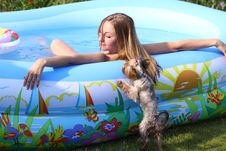Woman In Swimming Pool Royalty Free Stock Photography
