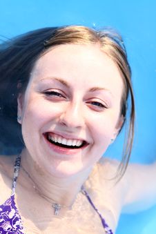 Woman In Swimming Pool Stock Image