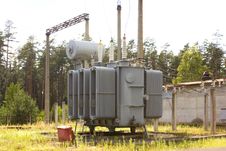The High-voltage Transformer Royalty Free Stock Image The High-voltage Transformer Royalty Free Stock Image