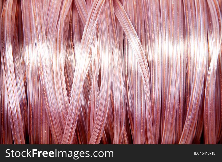 Red roll of power cable. Background image