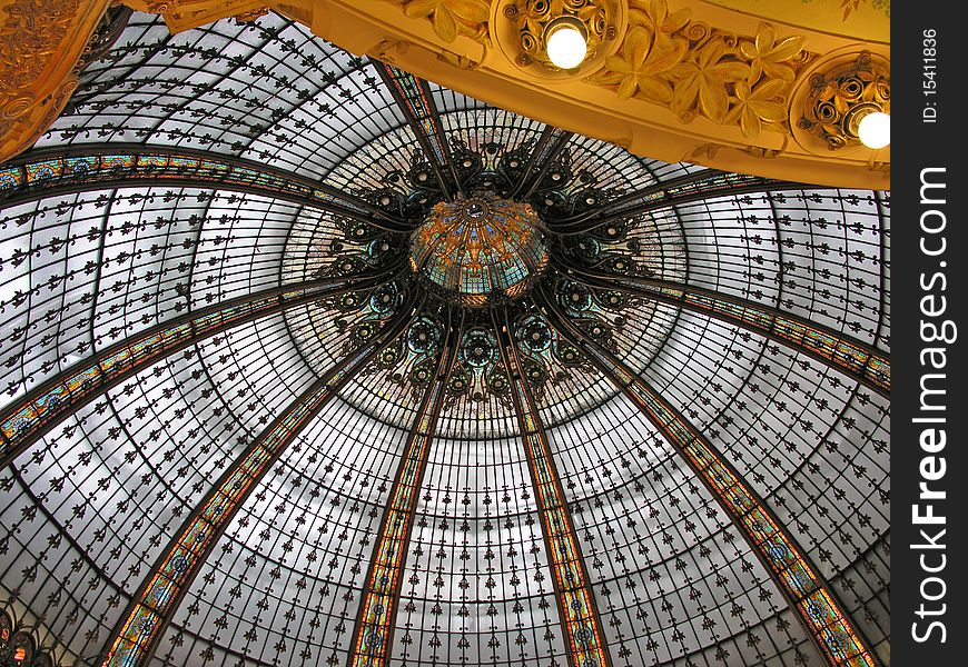 Top of a Building Interior in Paris, France. Top of a Building Interior in Paris, France