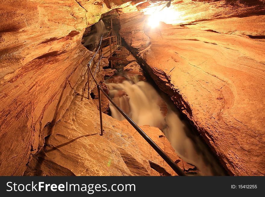 Grønligrotta, Natural cave in Rana, Norway. Grønligrotta, Natural cave in Rana, Norway