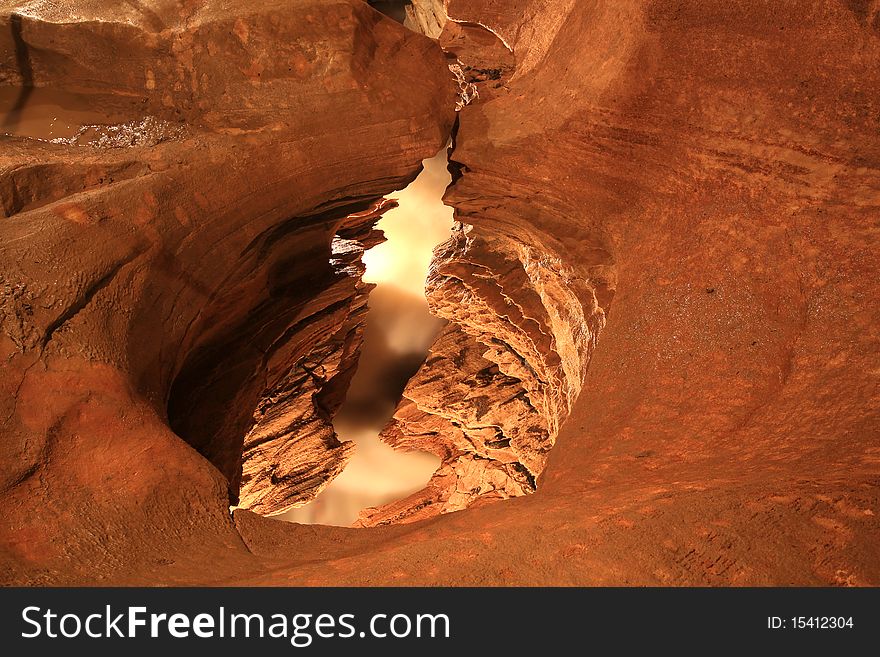 GrÃ¸nligrotta, Natural cave in Rana, Norway. GrÃ¸nligrotta, Natural cave in Rana, Norway