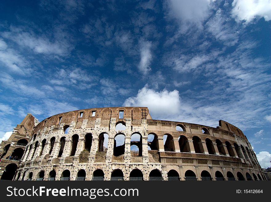 Famous Colosseum - Flavian Amphitheatre, Rome, Ita