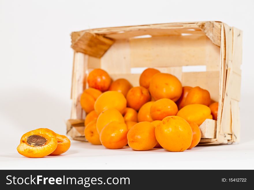 Many Apricots lying in a Basket and are ready to be eaten. Many Apricots lying in a Basket and are ready to be eaten.