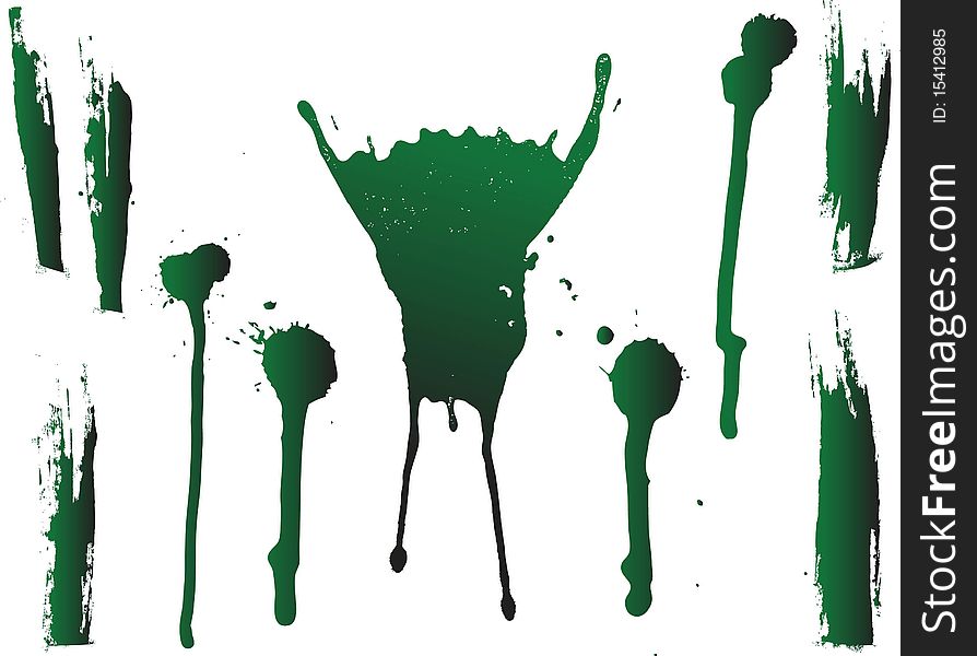 Green Grunge Vector. Illustration. Dirty.
