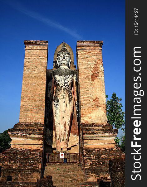 Sukhothai Historical Park in Thailand is a UNESCO world heritage site Buddha statue